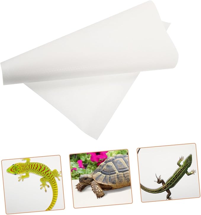Washable Reptile Carpet Terrarium Mat for Bearded Dragon Snake Lizard Tortoise Leopard Gecko Soft Substrate Bedding Liner Light Beige