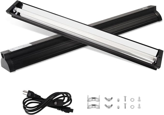 T5 UVB Light for Reptiles, 10.0 24W HO UVA UVB Reptile Light Fixture, 22 Inch Lamp Tube for Bearded Dragon Tortoise Lizards Reptiles and Amphibians