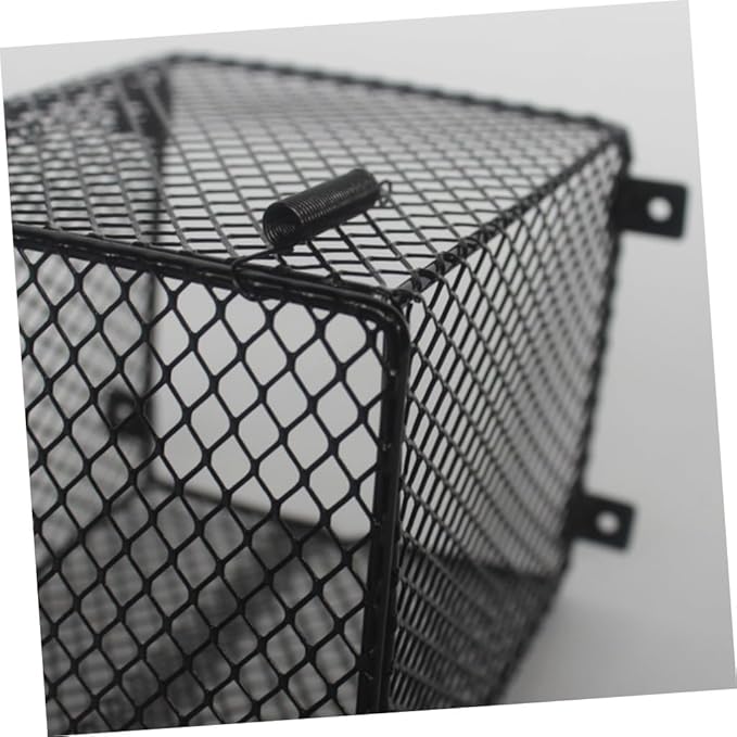 Mikikit PET Reptile Scald Lamp Shade Square Heater Guard for Reptiles and Poultry Daytime Light Lampshade Black 12 x 12 Sturdy and Heat Resistant
