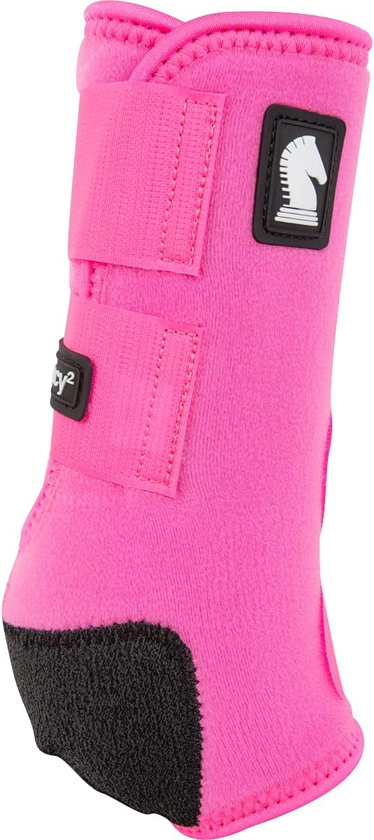 Classic Equine Legacy2 Support Boots, Hind (Hot Pink, Large)