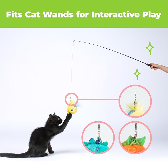 Best Pet Supplies Catify Interactive Cat Toy with Catnip - Fluffy Fish Set - Image 6