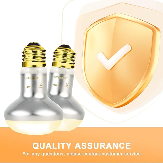 Reptile Heat Lamp 75W,(2 Pack) Heat Emitter UVA Heat Lamp Bulb,Intense Basking Spot Simulated Natural Sunlight Heating Lamp Bulb,Fit E26 Pet Lighting fixtures,for Bearded Dragon, Lizard
