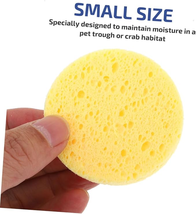 Mipcase 50pcs Crab Humidity Sponges Pet Crab Sponges Aquarium Supplies for Bathing Dish Cleaning