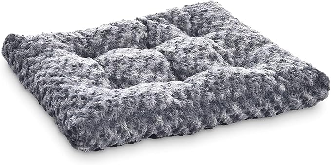Amazon Basics Washable Cat and Dog Bed Crate Pad, Indoor, Easy to Wash, Fits Medium Crates, 29 x 21 x 3 inches, Gray