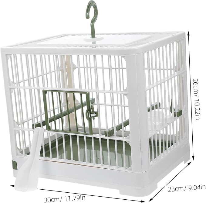 POPETPOP Foldable Bird Travel Cage with Stand Portable Bird Carrier for Parrots Parakeets Easy to Clean and Transport Design for Outdoor Use