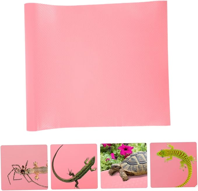 150m Reptile Carpet Substrate for Leopard Geckos Snakes and Tortoises Breathable Material Lightweight and Durable Bedding for Reptile Terrariums Pink Dot Pattern