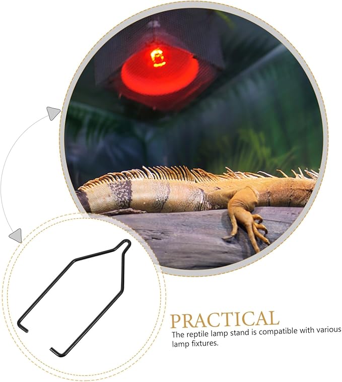 Homoyoyo Reptile Heat Lamp Stand Plant Lamp Stand Versatile Hook Accessory for Terrarium Lighting Stable Base Portable Design for Reptiles and Plants