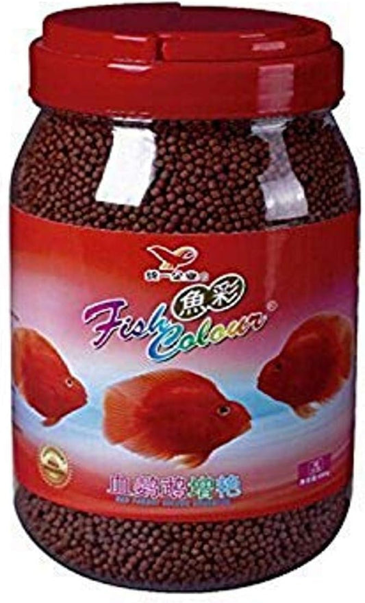 Fish Colour Color Enhancing Red Parrot & Cichlid Fish Feed Food (Medium 388-gram)