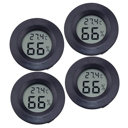Kisangel 8pcs Digital Humidity Reptile Tank Accessories Indoor Thermometer for Home Temperature Humidity Reptile Pet Box Compact