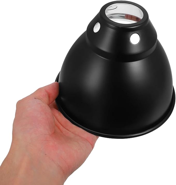 Baoblaze Reptile Dome Lamp Cover Lampshade Aluminum Accessories Replace Parts Light Shade for Turtles Bearded Dragon Reptile Terrarium, 5.8in