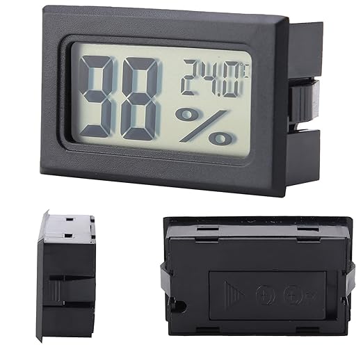 Digital Thermometer Hygromete, Crawler Electronic Temperature Humidity Meter Indoor Hygrometer Sensor for Spiders Scorpions Horned Frogs Lizards Chameleons Tortoises