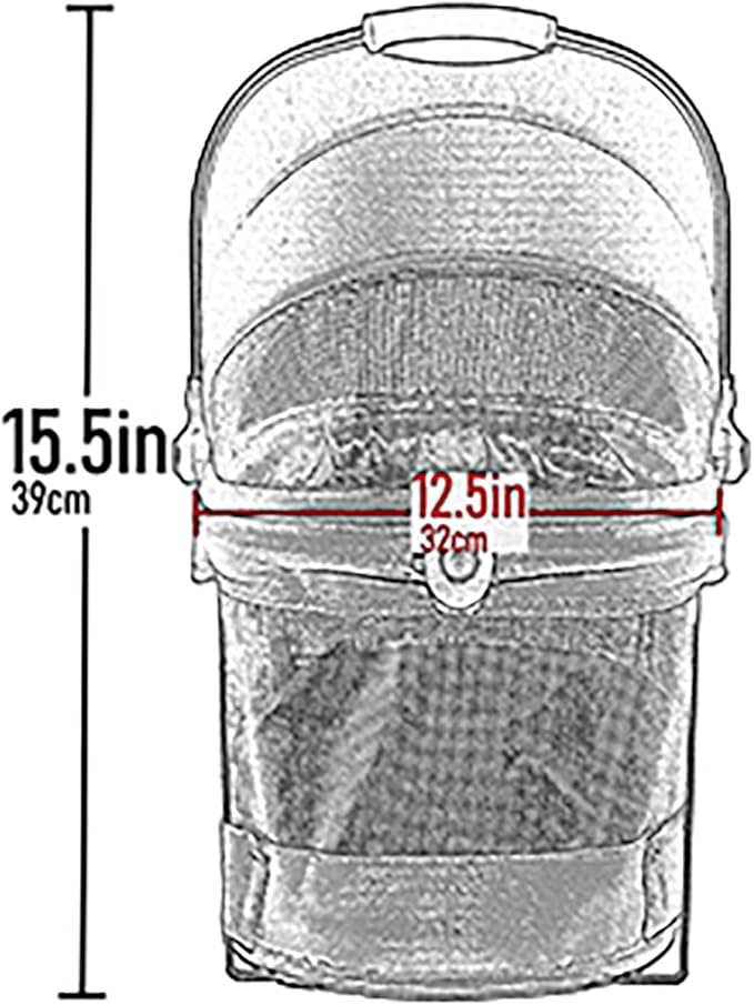 Pet Gear No-Zip View 360 Ultra Lite Pet Safety Carrier & Car Seat for Small Dogs & Cats Push Button Entry, View 360 15-inch, Dark Charcoal