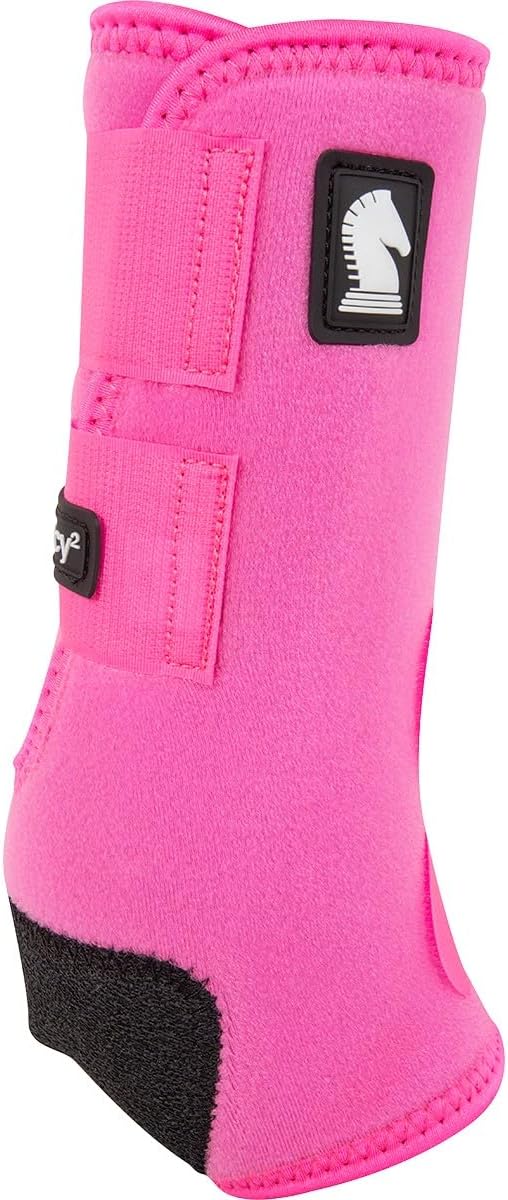 Classic Equine Legacy2 Support Boots, Front (Hot Pink, Medium)