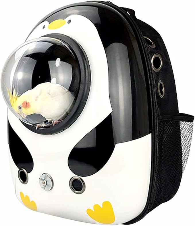 Flight Cage Lightweight Bird Carrier Acrylic Bird Travel Bag with Handle Breathable Transparent Space Capsule for Outdoor Bird Cage (Color : A)