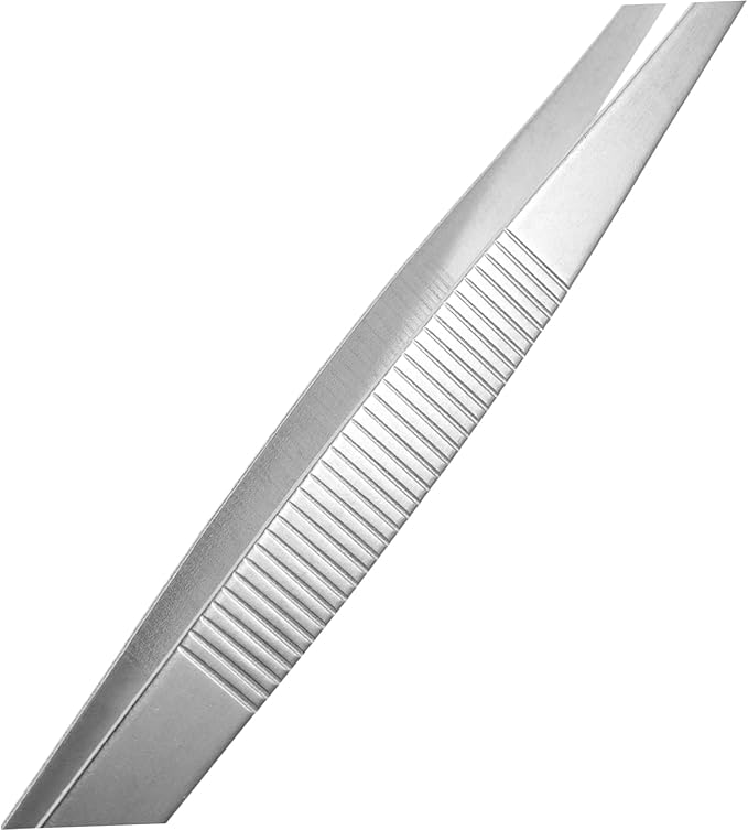 OSALADI Professional Reptile Care 25cm Stainless Steel Angled Tweezers Curved Nippers for Snake Lizard Gecko Feeding