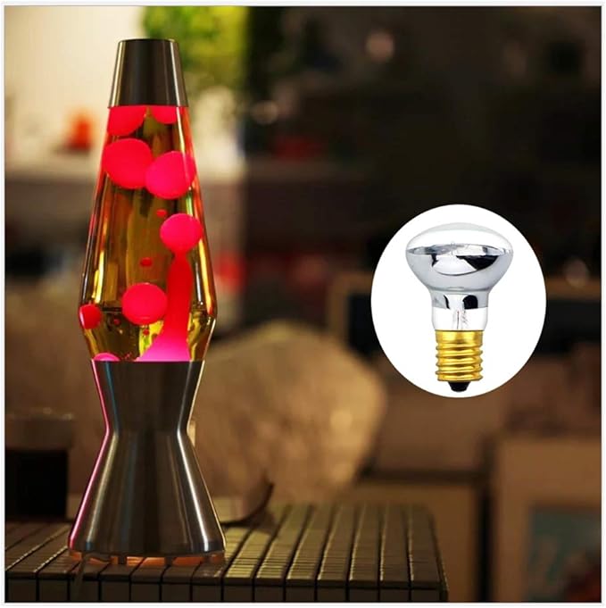 40W E17 R39(R12) Lava Lamp Reflector Bulb and Glitter Lamps Warm White 2700K Long-Lasting High Output Heat, Dimmable, Safe, and Compatible with Multiple Fixtures 6 Pack