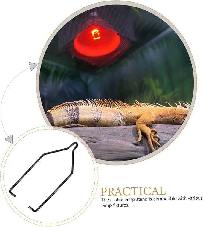 DOITOOL Reptile Heat Lamp Stand Plant Lamp Rack for Terrarium Lighting Lightweight Portable Heating for Reptiles Easy Installation Hook Accessory