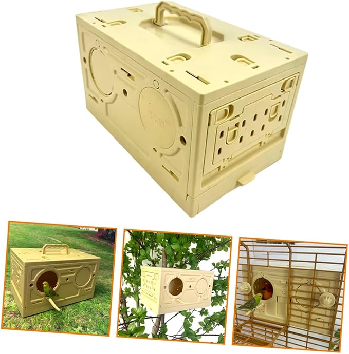 Portable Folding Bird Cage for Outdoor Use Lightweight Pet Travel Carrier for Pigeons and Parrots Easy to Assemble Air Circulation Design for Hiking and Camping