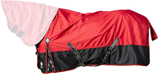 Equinavia Norse 200g Medium Weight Horse Blanket | Waterproof Winter Turnout - Black - 66 in - Equestrian Red - 75 in