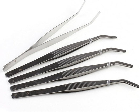 OMEM (Pack of 5) Mealworms Tweezers Worm Food Nipper for Reptiles Amphibians and Birds