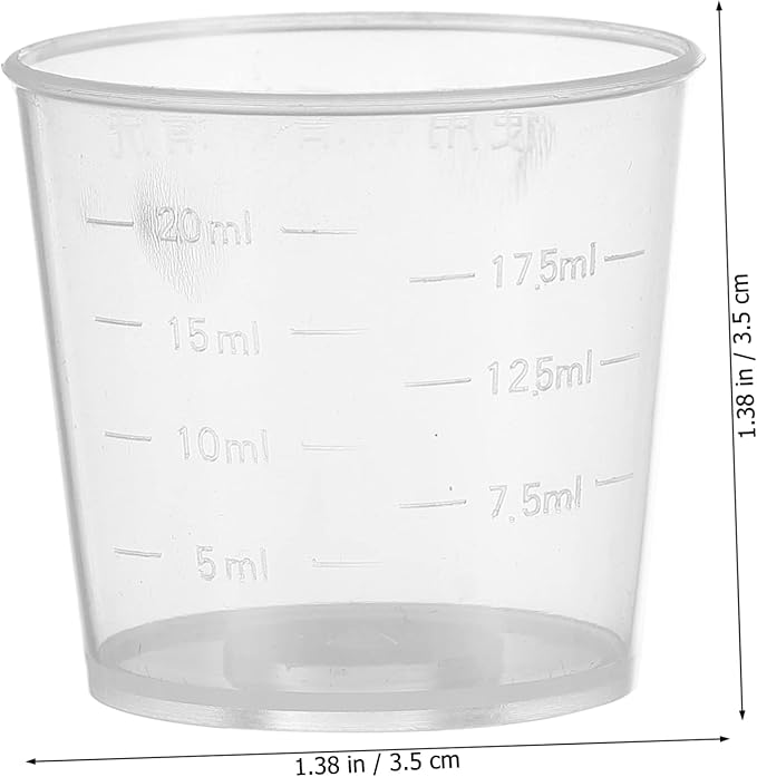 Yardwe 20pcs Reptile Food and Water Measuring Cups Containers for Lizard Snake and Turtles Accurate Measurement for Feeding and Hydration