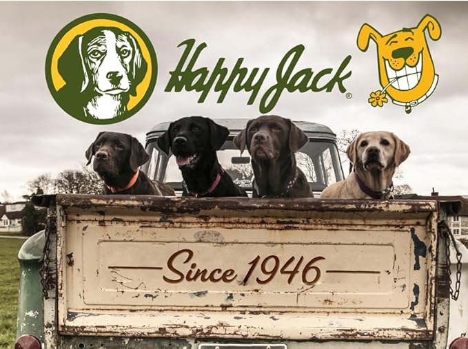 Happy Jack Kennel Dip Dog Flea and Tick Treatment & Prevention, Made in USA, Spray Yard & Home 30-Day Control, Kills Fleas, Ticks, Deer Ticks, Mange, Lice, for Puppies, Small to Large Dogs (16 oz)