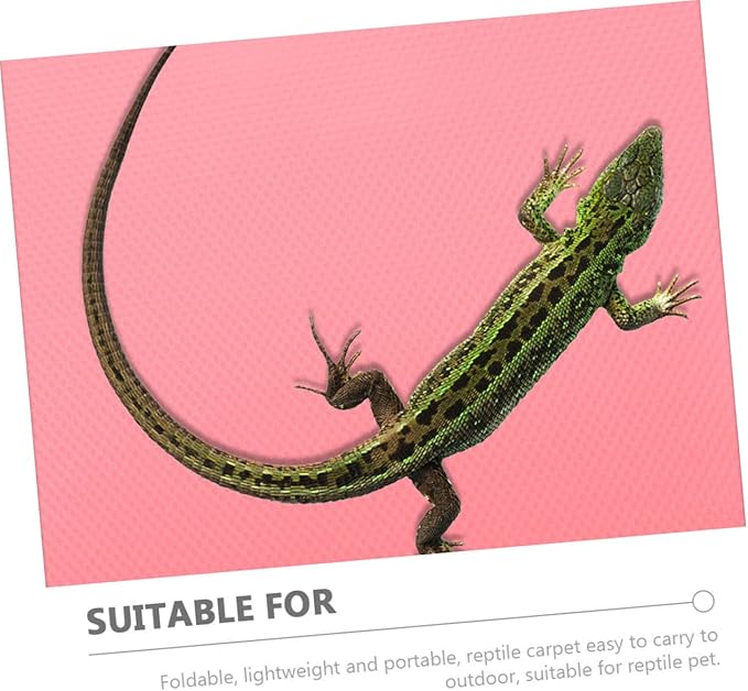Toyvian Reptile Carpet Bedding Mat for Leopard Gecko Snake Durable Terrarium Substrate for Tortoise Lizard Easy Clean Non Adhesive Reptile Tank Liner