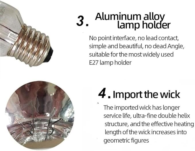 Poultry 220V Infrared Heating Lamp Thermal Preservation Light Bulbs for Reptile Amphibian Pet Livestock 100/150/200/250W