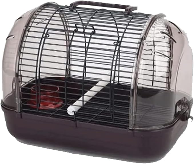 Bird Cage Parrot Cage Bird Cage Portable Pet Bird Travel Cage Creative Bird Carriers Durable Bird House Carrier for Balcony Flight Birdcage(Brown,CH)
