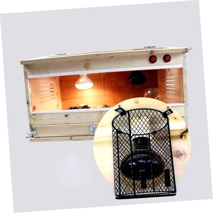 Reptile Scalding Lamp Shade Round Pet Lampshade for Heating for Reptile Habitat Compatible with Bulbs Durable Flexible Design