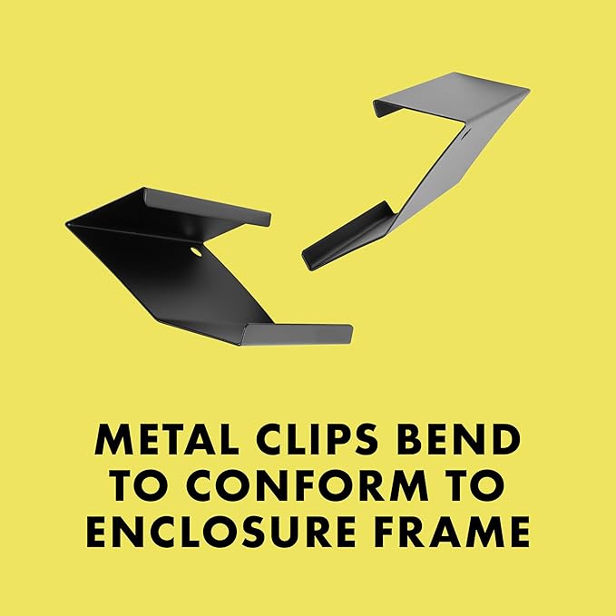 Zilla Heavy Duty Screen Clips, Secures Screen Covers to Terrarium, Fits Size 30G and Larger, 2 pack, Large