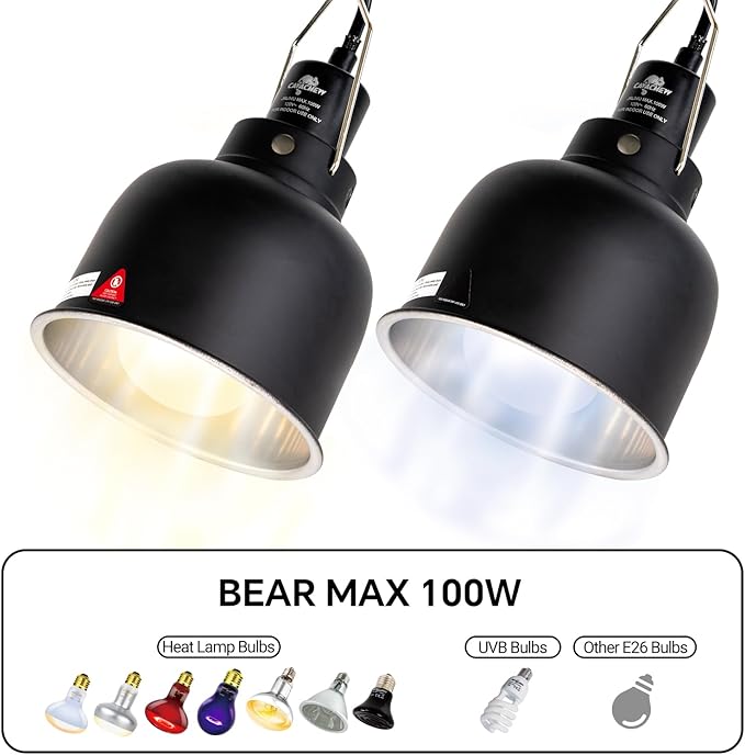 Reptile Dimming Thermostat with 2 pack Dome Lamp Fixture