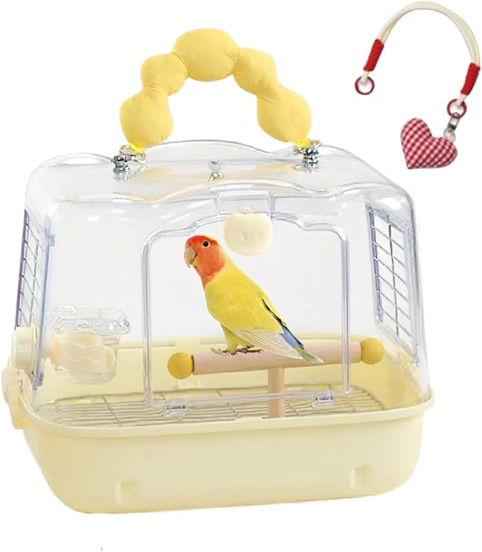Bird Carrier: Transparent Travel For Parrots, Pet Transport Package With Transparent Ventilation, Safe Viewing Companion | Parakeets Cockatiels Parakeets S