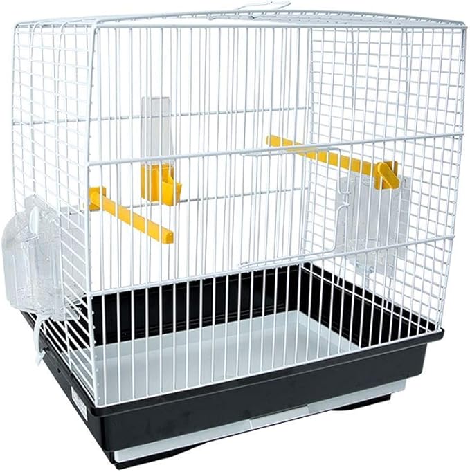 White Metal Bird Cages Hanging Stainless Steel Bird Carrier Thrush Pigeon Villa Travel Pet Cage, Black,Black，Black