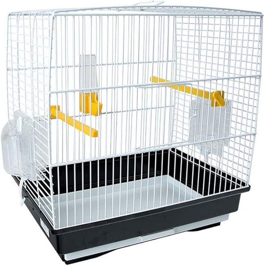 White Metal Bird Cages Hanging Stainless Steel Bird Carrier Thrush Pigeon Villa Travel Pet Cage, Black,Black，Black