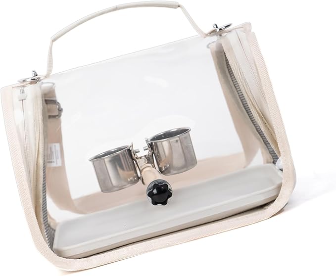 ordinarYone Portable Avian Travel Enclosure For Small Birds And Lizards With Perch And Removable Tray Strong Oxford Fabric Design