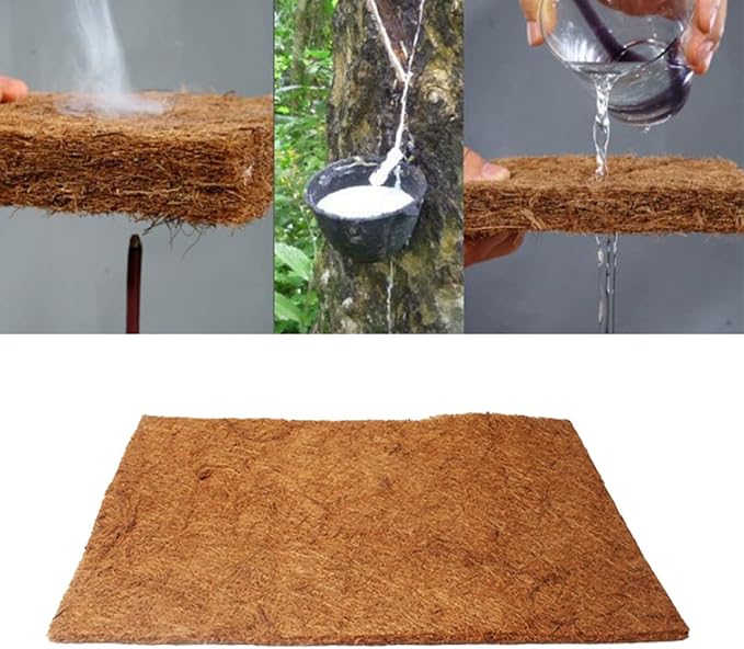2pcs Natural Coconut Fiber Reptile Bedding Mat Soft Cushion Wear-Resistant Liner for Tortoise Lizard Snake Breathable Terrarium Substrate Easy to Cut Maintain