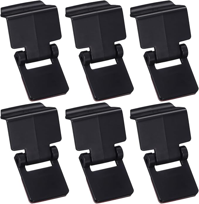 6Pcs Plastic Reptile Tank Lid Locks - Secure Adhesive Escape Prevention Clips for 10 40-120 Gallon Terrarium, Snake, Turtle, Gecko, Lizard Enclosure, Fish Tank Aquarium Lid Latches, Mesh Scree