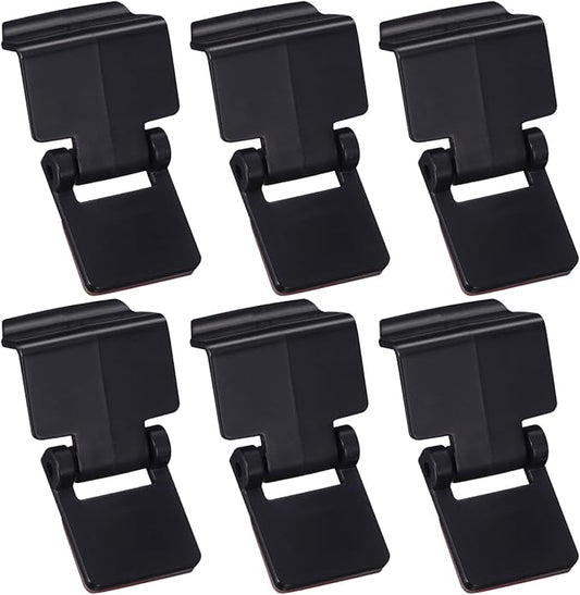 6Pcs Plastic Reptile Tank Lid Locks - Secure Adhesive Escape Prevention Clips for 10 40-120 Gallon Terrarium, Snake, Turtle, Gecko, Lizard Enclosure, Fish Tank Aquarium Lid Latches, Mesh Scree