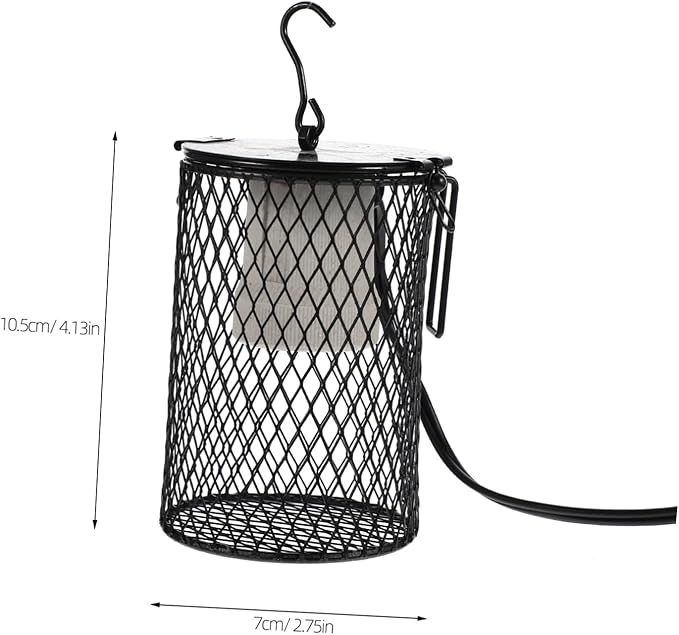 Reptile Scald Lamp Shade for Heating Lamp Easy Installation Incubator Cage Accessory Protects Pets from Burns Suitable for Reptile Tanks and Parrot Cages US Plug