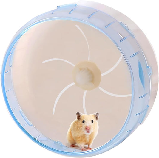 Super-Silent Hamster Exercise Wheel - Hamster Toys Cages Accessories 8.6 Inch Running Spinner Quite Runner for Small Animal Pet Gerbil Dwarf Syrian Hedgehog Rat Mouse Mice (Blue)