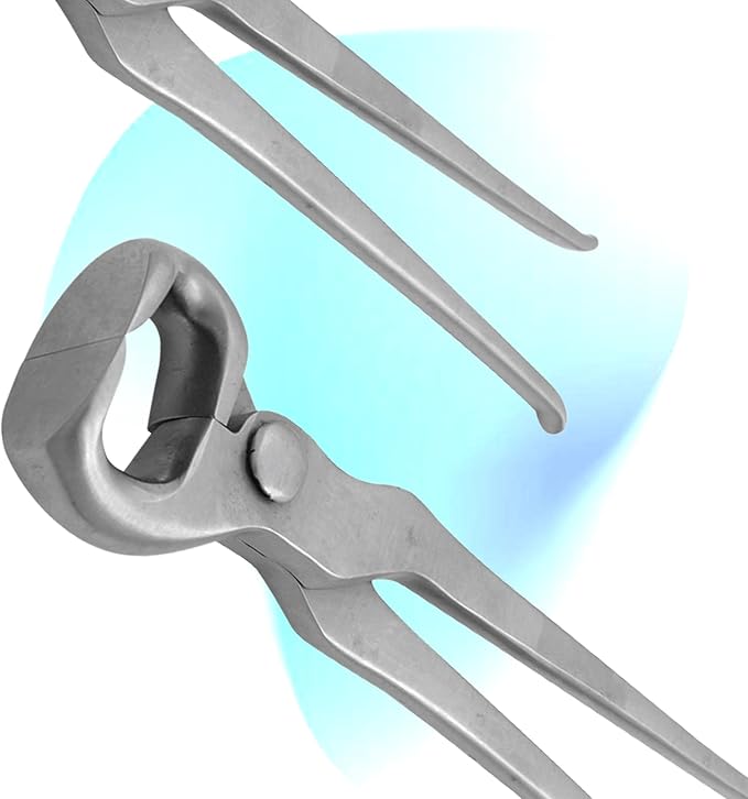 15" Curved Hoof Nipper, Carbon Steel & Chrome Vanadium Farrier Tool for Horses – Durable, Sharp & Rust-Resistant