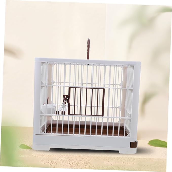 BESPORTBLE Portable Birdcage for Finch Budgie Travel Cage for Birds Parrot Small Cage Lightweight Perch Stand