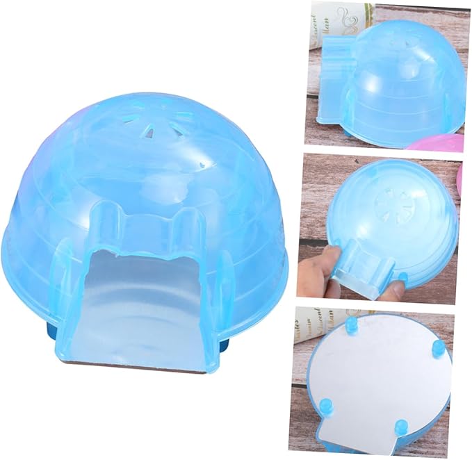 POPETPOP 2sets Hamster House Summer Cooling Mini Hut Chinchilla Toys Pink Pet Cooling House Hamster Igloo Small Plastic Material 2pcs*2