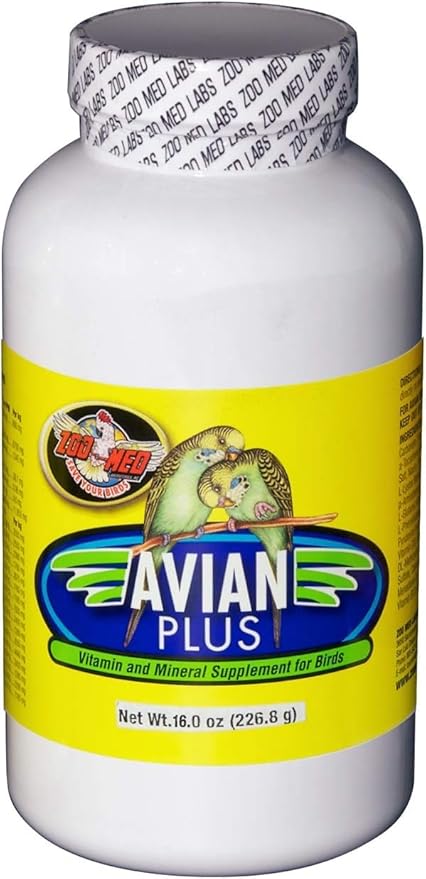 Zoo Med Avian Plus Vitamin & Mineral Supplement for Birds, 16oz