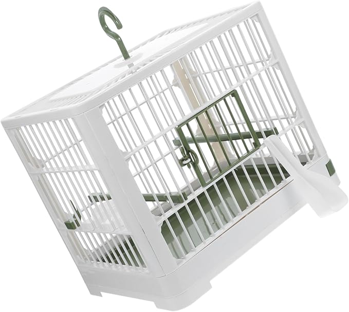 HANABASS Foldable Bird Travel Carrier Cage with Stand Lightweight Portable Parrot Cage for Small Birds for Parakeets and Cockatiels Breathable Design for Travel