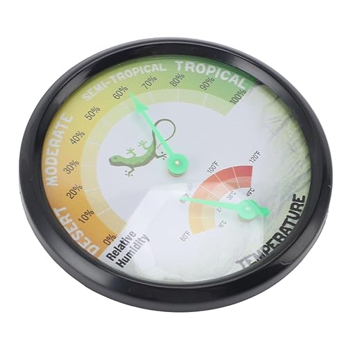 Thermometer Hygrometer Dial Hygrometer Mechanical High Pointer Type Mechanical Temperature and Humidity Gauge for Reptile Pet