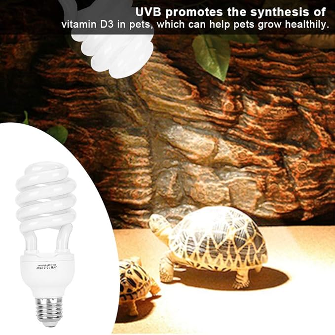 UVB Reptile Light, Energy Saving Lamps, Desert Reptile Terrarium Lamp for Rainforest Type Reptile Snake Lizard Bearded Dragon