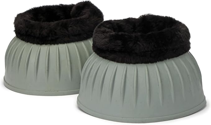 Shires ARMA Fleece Trim Bell Boot (Grey, Pony)