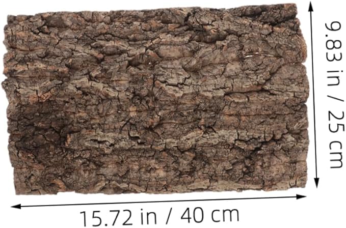 2pcs Natural Reptile Bark Bedding Backdrop for Terrarium Cork Substrate for Snakes Spiders Bearded Dragons Geckos and Crabs